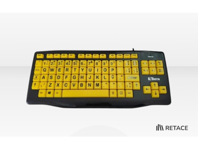 Teclado Preto e Amarelo